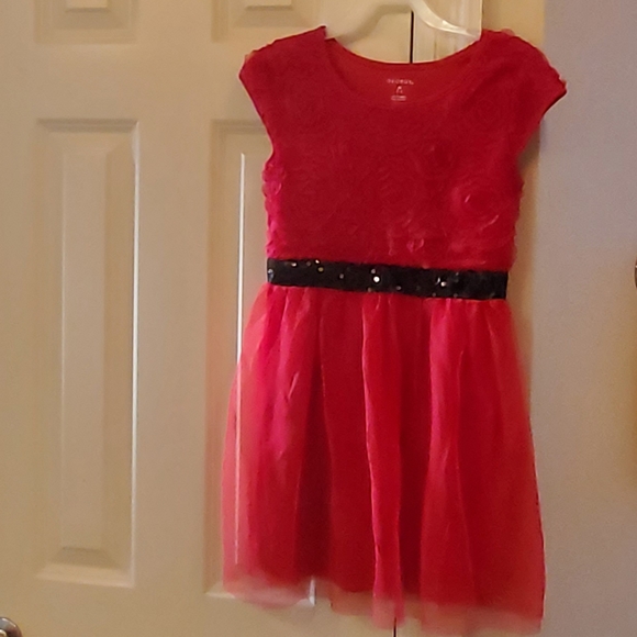 Girls Red Dress Size 7/8 - Picture 1 of 4